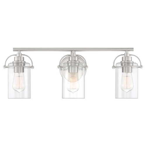 Quoizel Lighting Emerson Brushed Nickel 3-Light Bathroom Light by Quoizel Lighting EMR8603BN