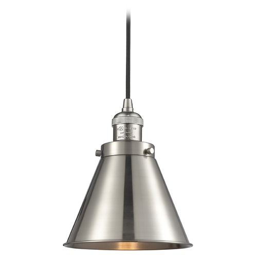 Innovations Lighting Appalachian Brushed Satin Nickel Mini Pendant by Innovations Lighting 201C-SN-M13-SN