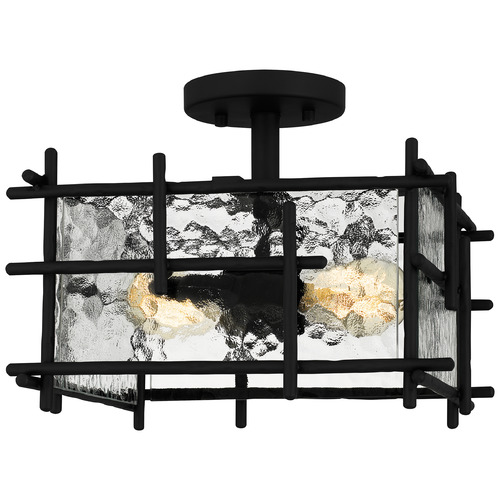 Quoizel Lighting Quoizel Lighting Daphne Matte Black Semi-Flushmount Light DPN1713MBK