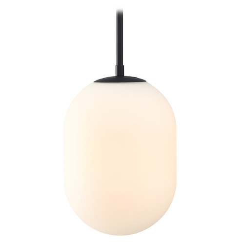 Designers Fountain Lighting Designers Fountain Noor Matte Black Mini-Pendant Light with Oblong Shade D324M-8P-MB