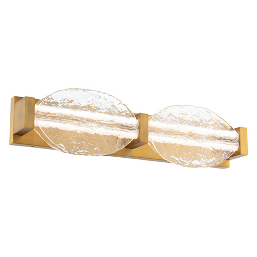 Modern Forms by WAC Lighting Modern Forms Deco Aged Brass LED Vertical Bathroom Light WS-8524-27-AB