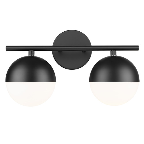Z-Lite Z-Lite Realm Sphere Matte Black Bathroom Light 7517-2V-MB