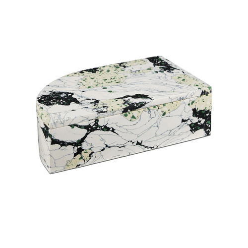 Currey and Company Lighting Fossey Rectangular Box in White & Black by Currey & Company 1200-0947