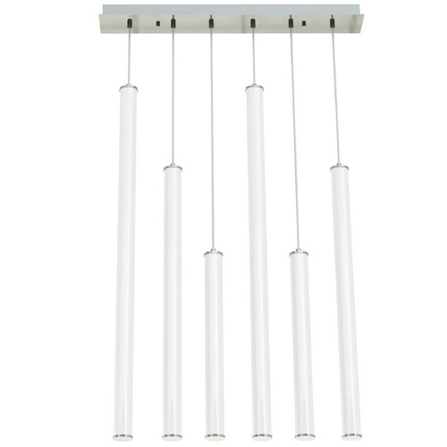 AFX Lighting Afx Lighting Caden Satin Nickel LED Multi-Light Pendant with Cylindrical Shade CADP99L30UDSNLNR6