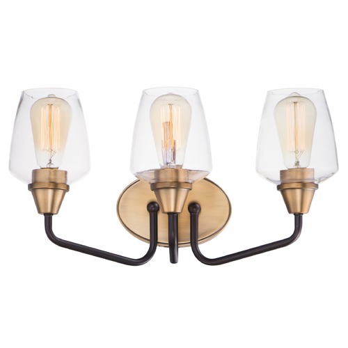 Maxim Lighting Goblet Bronze & Antique Brass Bathroom Light by Maxim Lighting 26122CLBZAB