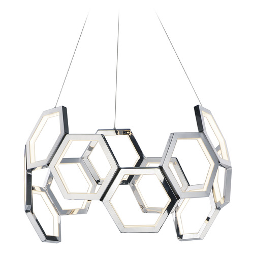 ET2 Lighting Polygon 30-Inch LED Pendant in Polished Chrome by ET2 Lighting E24893-PC