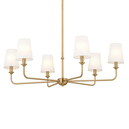 Kichler Lighting Pallas 6-Light Chandelier in Natural Brass by Kichler Lighting 52516BNB
