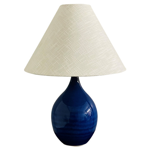 House of Troy Lighting House Of Troy Scatchard Imperial Blue Table Lamp with Coolie Shade GS300-IMB
