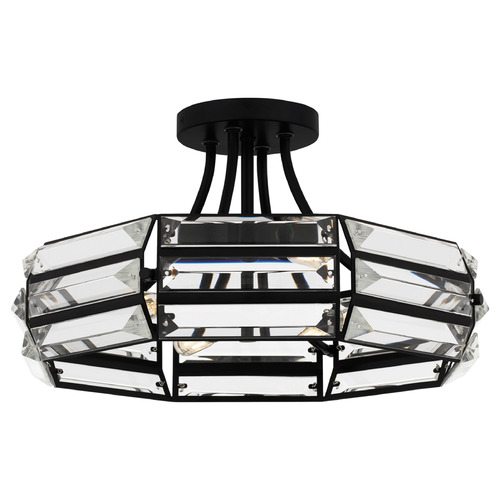 Quoizel Lighting Quoizel Lighting Padilla Matte Black Semi-Flushmount Light QSF6209MBK