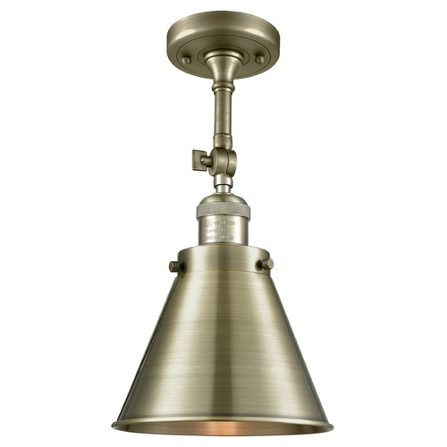 Innovations Lighting Appalachian Antique Brass Semi-Flush Mount by Innovations Lighting 201F-AB-M13-AB