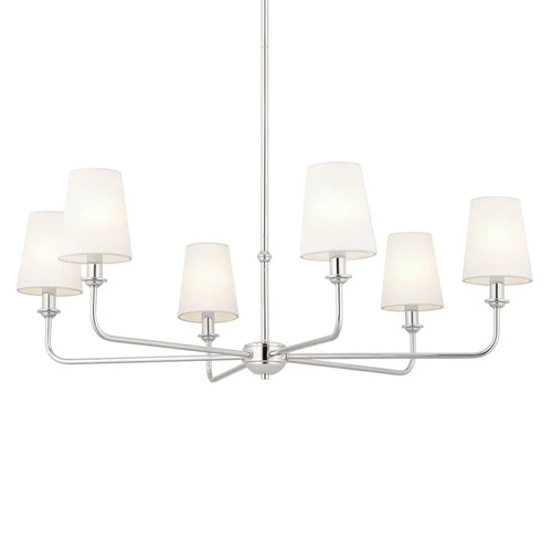 Kichler Lighting Pallas 6-Light Chandelier in Polished Nickel by Kichler Lighting 52516PN