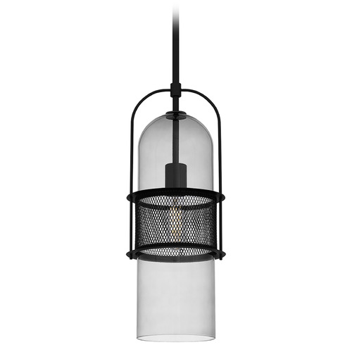 Quoizel Lighting Quoizel Lighting Soffer Matte Black Mini-Pendant Light with Bowl / Dome Shade QPP6221MBK