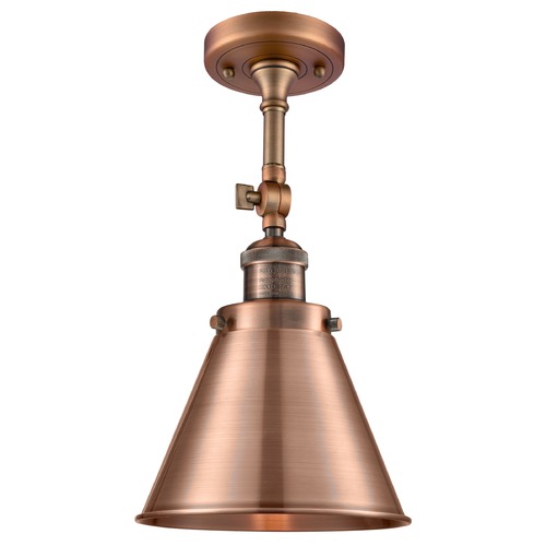 Innovations Lighting Appalachian Antique Copper Semi-Flush Mount by Innovations Lighting 201F-AC-M13-AC