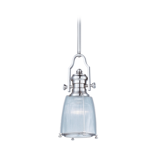 Maxim Lighting Hi-Bay Satin Nickel Mini Pendant by Maxim Lighting 25002CLSN