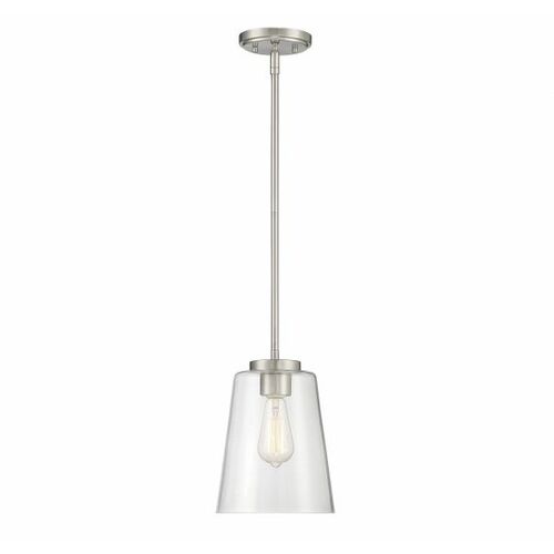 Savoy House Calhoun Mini Pendant in Satin Nickel by Savoy House 7-1027-1-SN