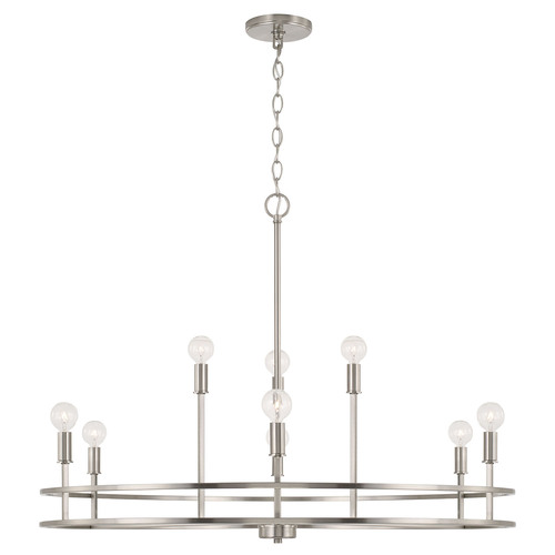 HomePlace by Capital Lighting Fuller 9-Light Chandelier in Nickel by HomePlace by Capital Lighting 448791BN