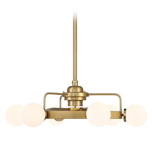 Savoy House Savoy House Lighting Gibson Warm Brass LED Ceiling Fan with Light 30-FD-345-322