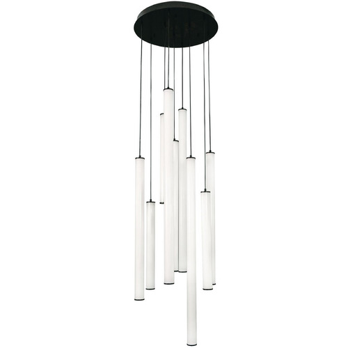 AFX Lighting Afx Lighting Caden Black LED Multi-Light Pendant with Cylindrical Shade CADP99L30UDBKRND9