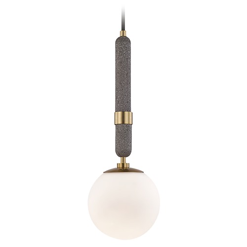 Mitzi by Hudson Valley Brielle Aged Brass Pendant by Mitzi by Hudson Valley H289701S-AGB