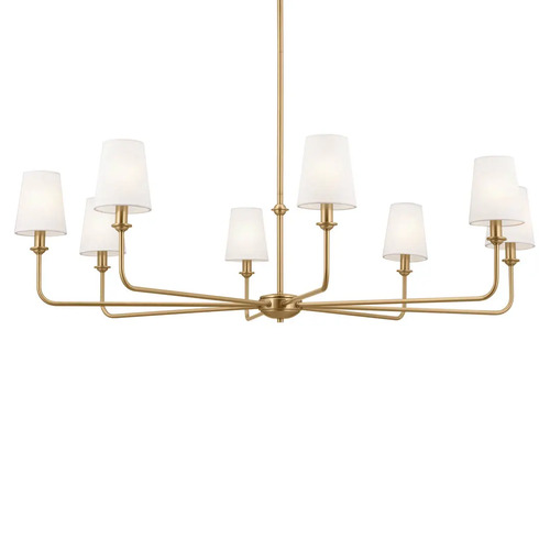 Kichler Lighting Pallas 8-Light Chandelier in Brushed Natural Brass by Kichler Lighting 52517BNB