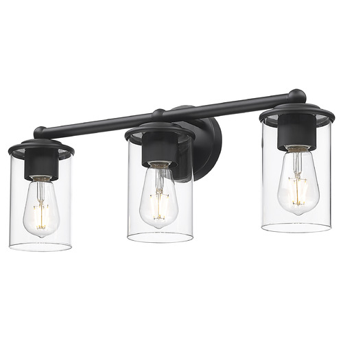 Z-Lite Z-Lite Thayer Matte Black Bathroom Light 742-3V-MB