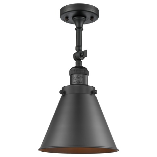 Innovations Lighting Appalachian Matte Black Semi-Flush Mount by Innovations Lighting 201F-BK-M13-BK