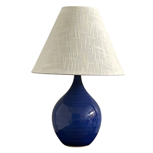 House of Troy Lighting House Of Troy Scatchard Imperial Blue Table Lamp with Coolie Shade GS200-IMB