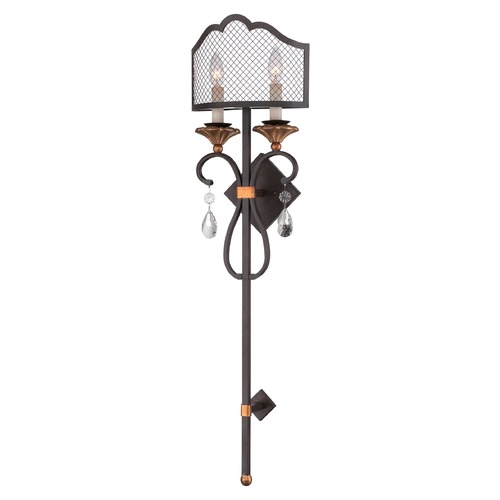 Metropolitan Lighting Cortona French Bronze with Gold Highlight Sconce by Metropolitan Lighting N7102-258B