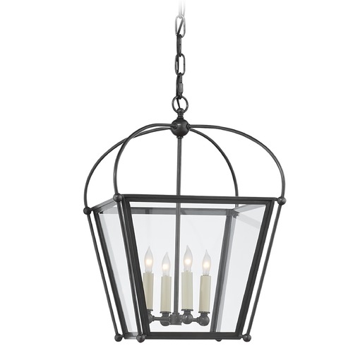 Visual Comfort Signature Collection E.F. Chapman Riverside Square Lantern in Bronze by Visual Comfort Signature CHC3438BZCG