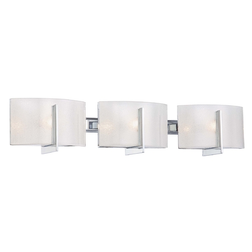 Minka Lavery Bathroom Light with White Glass in Chrome by Minka Lavery 6393-77