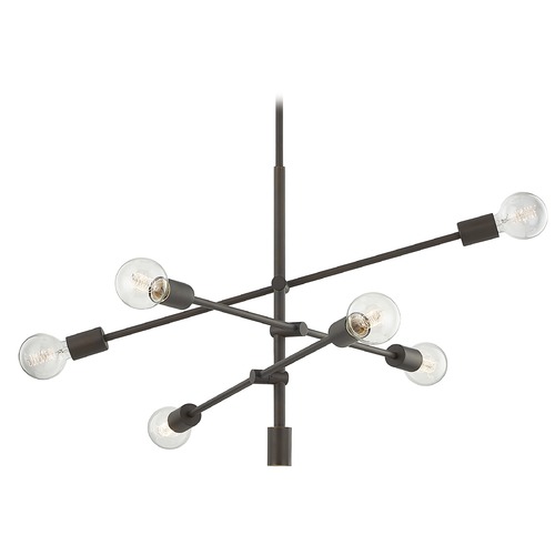 Design Classics Lighting Raev 6-Light Pendant in Neuvelle Bronze by Design Classics 1950-220