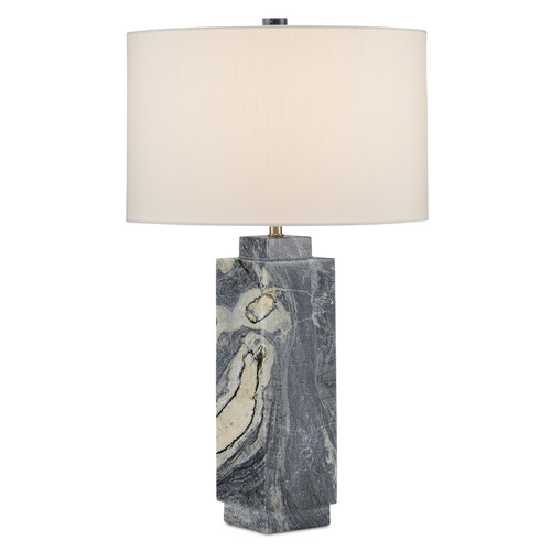Currey and Company Lighting Currey and Company Ashlar Natural Table Lamp with Drum Shade 6000-0891
