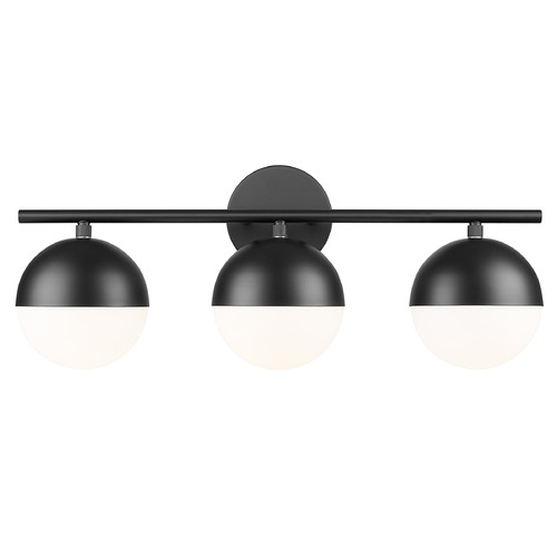 Z-Lite Z-Lite Realm Sphere Matte Black Bathroom Light 7517-3V-MB