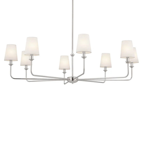 Kichler Lighting Pallas 8-Light Chandelier in Polished Nickel by Kichler Lighting 52517PN