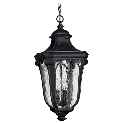 Hinkley Seeded Glass Outdoor Hanging Light Black by Hinkley Lighting 1312MB