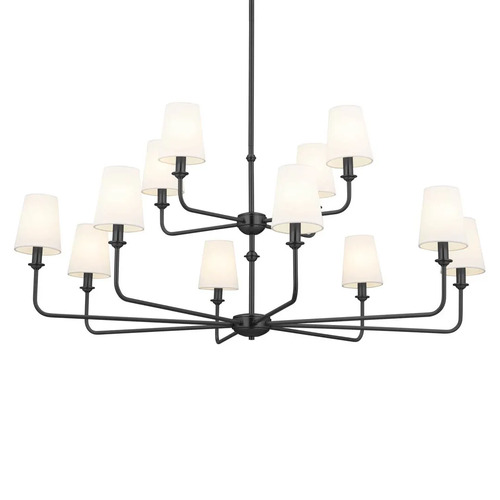 Kichler Lighting Pallas 12-Light Chandelier in Black by Kichler Lighting 52518BK
