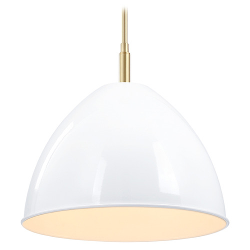 Designers Fountain Lighting Designers Fountain Biba Brushed Gold Pendant Light with Bowl / Dome Shade D300M-15P-BG