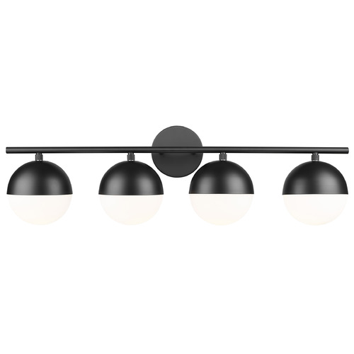Z-Lite Z-Lite Realm Sphere Matte Black Bathroom Light 7517-4V-MB