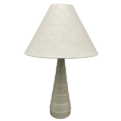 House of Troy Lighting House Of Troy Scatchard Gray Gloss Table Lamp with Coolie Shade GS825-GG