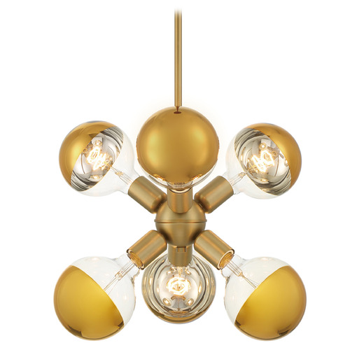 Designers Fountain Lighting Designers Fountain Gambit Brushed Gold Mini-Pendant Light D293M-7P-BG