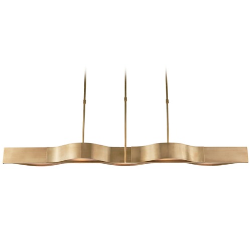 Visual Comfort Signature Collection Kelly Wearstler Avant Linear Pendant in Brass by Visual Comfort Signature KW5523ABFG