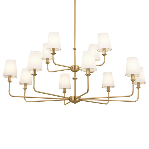Kichler Lighting Pallas 12-Light Chandelier in Brushed Brass by Kichler Lighting 52518BNB