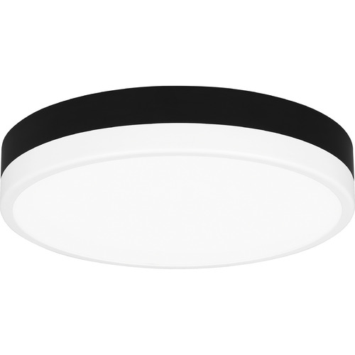 Quoizel Lighting Weldin 11-Inch LED Flush Mount in Black & White by Quoizel Lighting WLN1611MBKW