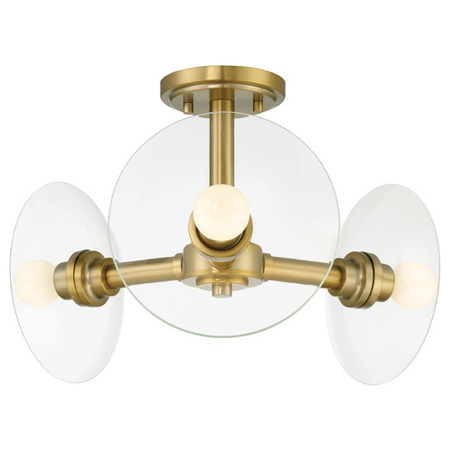 Designers Fountain Lighting Designers Fountain Litto Brushed Gold Semi-Flushmount Light D294C-SF-BG