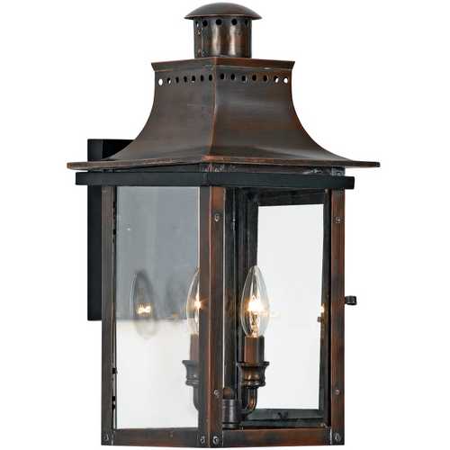 Quoizel Lighting Chalmers Outdoor Wall Light in Aged Copper by Quoizel Lighting CM8410AC