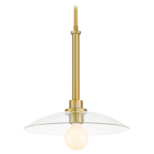 Designers Fountain Lighting Designers Fountain Litto Brushed Gold Pendant Light with Bowl / Dome Shade D294M-14P-BG