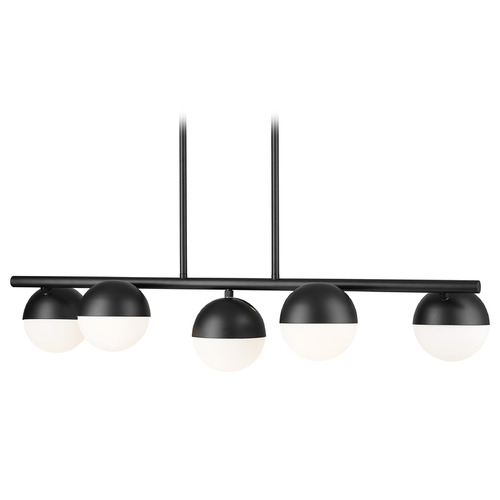 Z-Lite Z-Lite Realm Sphere Matte Black Island Light 7517-5L-MB