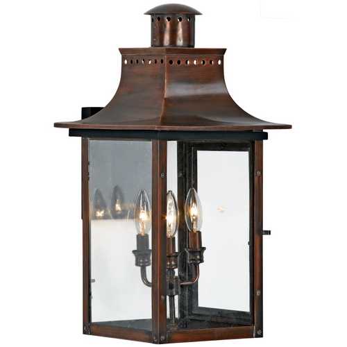 Quoizel Lighting Chalmers Outdoor Wall Light in Aged Copper by Quoizel Lighting CM8412AC