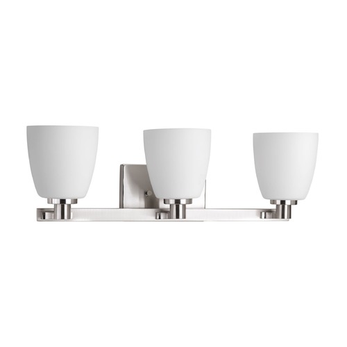 Progress Lighting Fleet Brushed Nickel Bathroom Light by Progress Lighting P2167-09