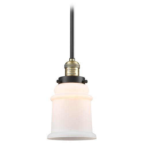 Innovations Lighting Canton Black Antique Brass Mini Pendant by Innovations Lighting 201S-BAB-G181
